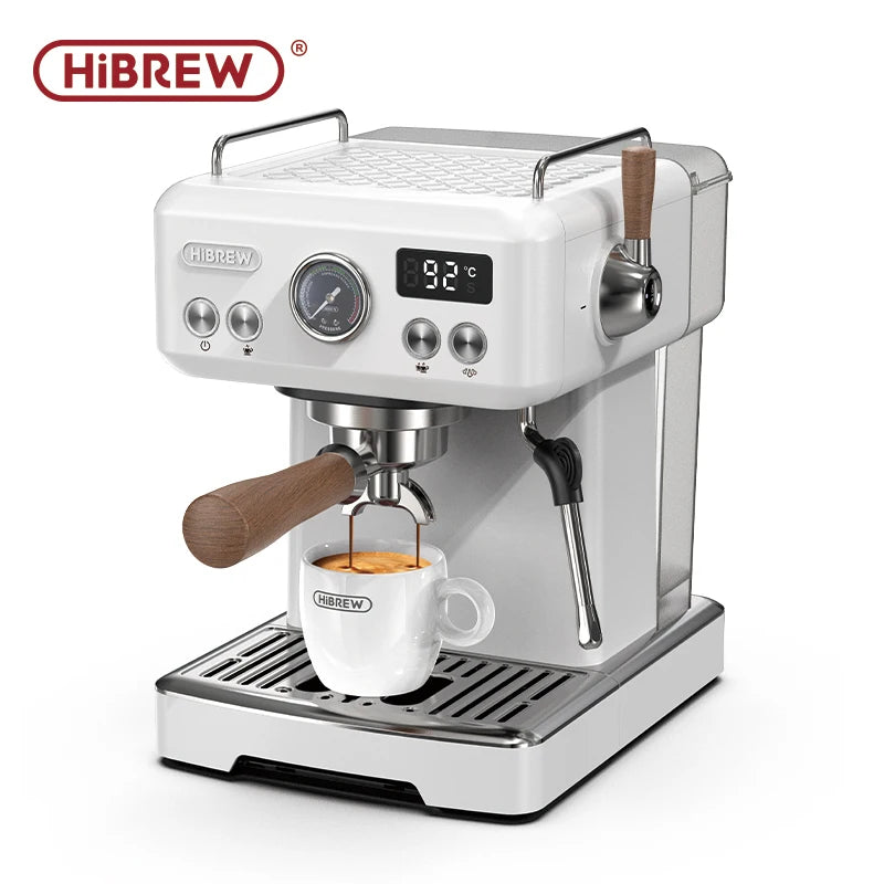 HiBREW Semi Automatic Espresso Coffee Machine DIY Function 20Bar Pressure Temperature Adjustable For Cappuccino & Latte H10plus