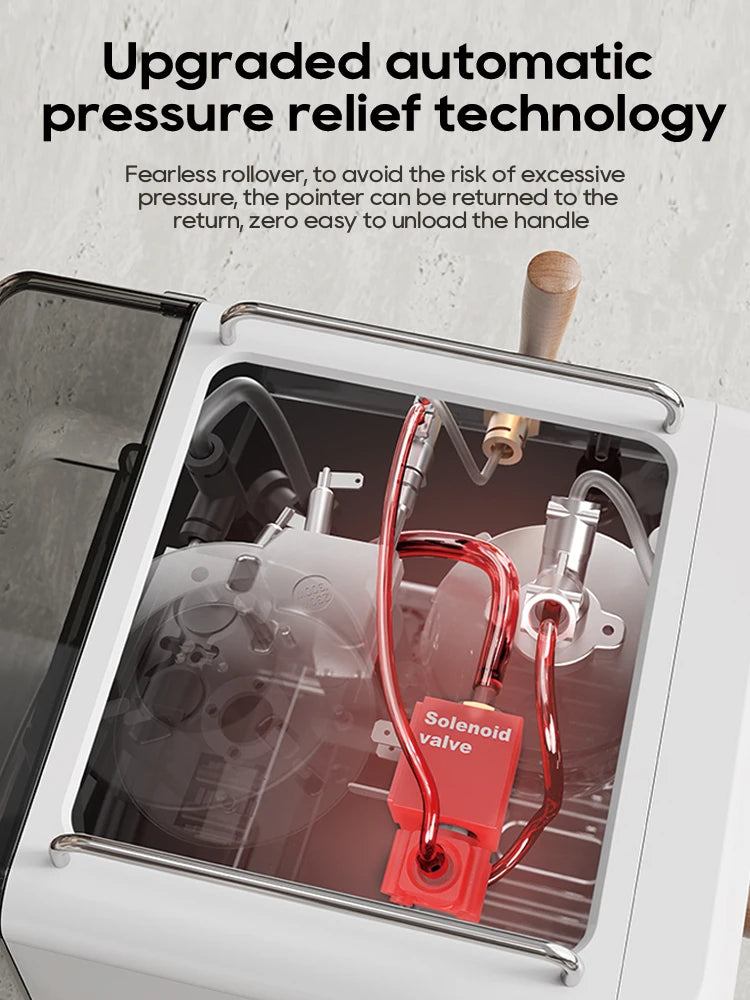 HiBREW Semi Automatic Espresso Coffee Machine DIY Function 20Bar Pressure Temperature Adjustable For Cappuccino & Latte H10plus