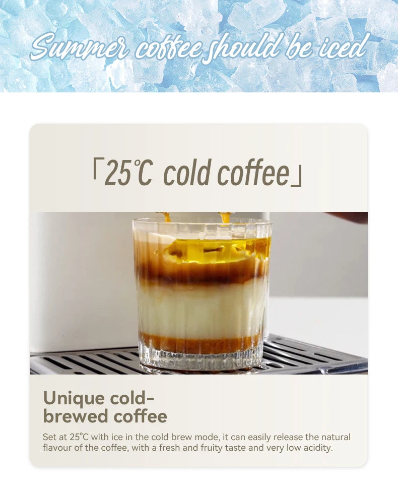 HiBREW Semi Automatic Espresso Coffee Machine DIY Function 20Bar Pressure Temperature Adjustable For Cappuccino & Latte H10plus