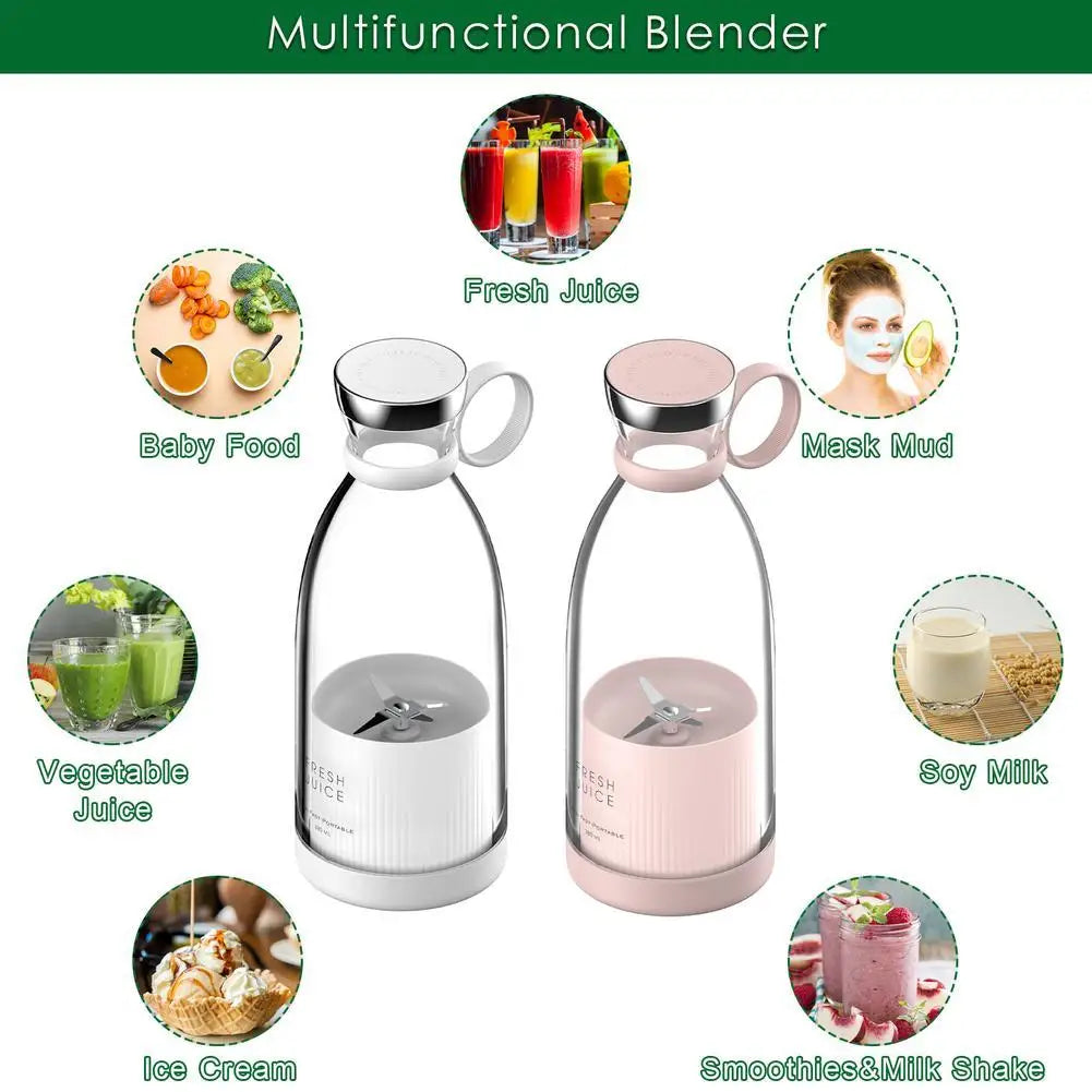 Hot Selling Wireless Electric Mini Personal Juicers Cup Frozen Pineapple Shake Mixer Bottle Portable Mini Fruit Blender