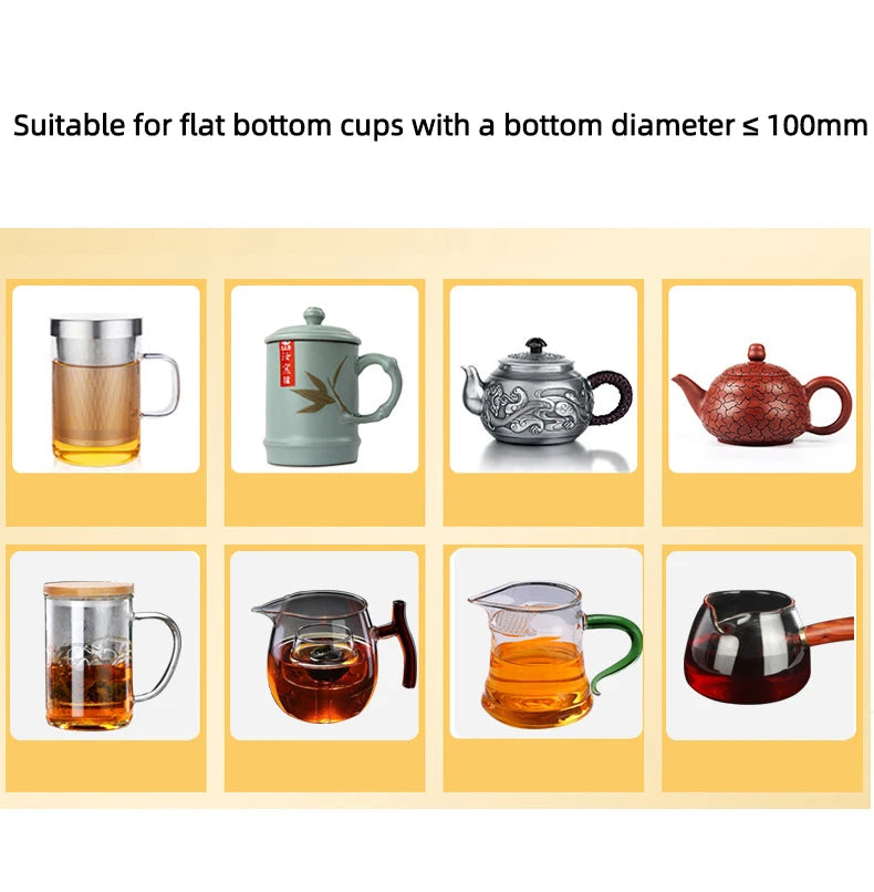 200W Electric Cup Heater Coffee Mug Warmer 100°C Hot Tea Maker Warmer Coaster Heating Pad for Milk Tea Water 110V/220V