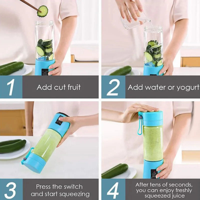 Smoothie Machine Electric Household Juice Maker Wireless Rechargeable Usb Mini Hand Portable Fruit Blender
