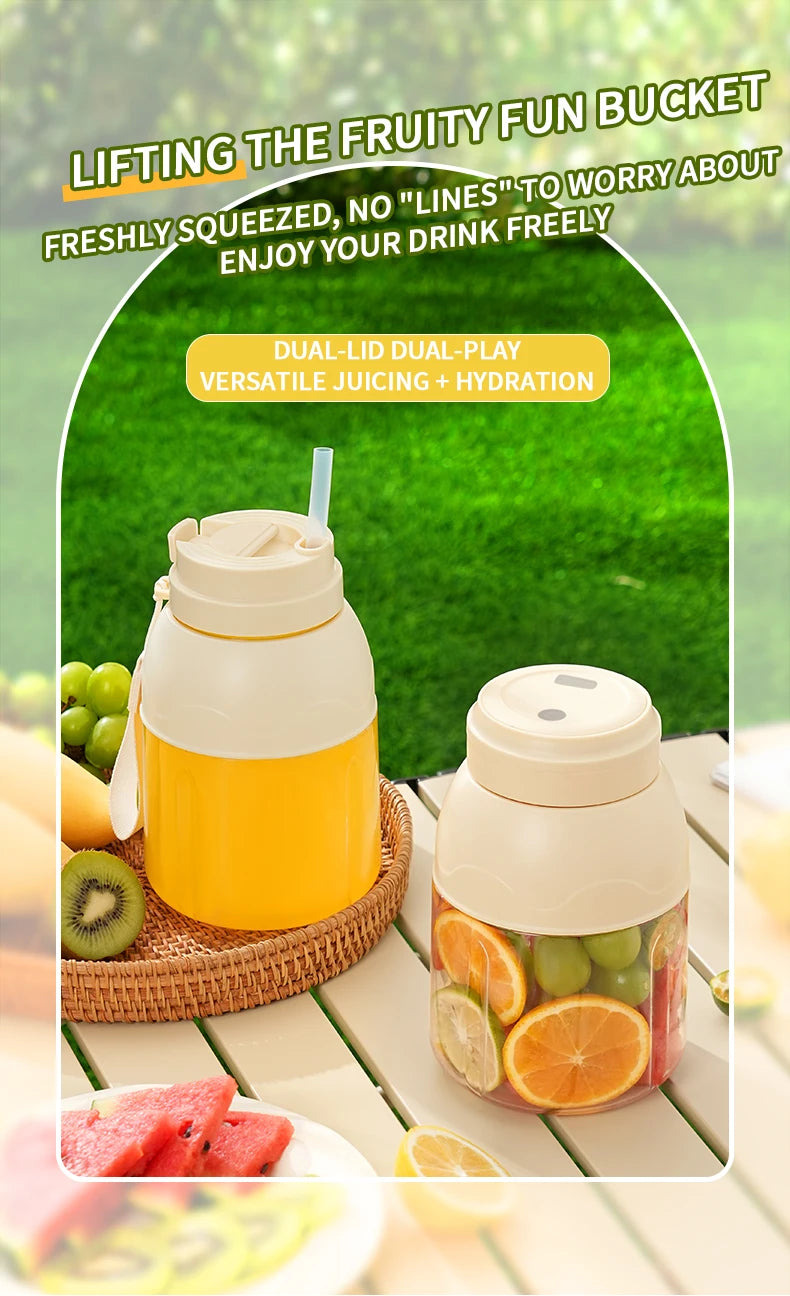 1 set of electric juicer, portable rechargeable blender for smoothies and milkshakes, suitable for office, gym, and travel