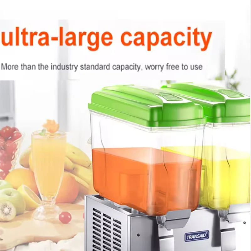 Double Can Industrial Cold Beverage Machine Buffet Frozen Orange Juice Machine