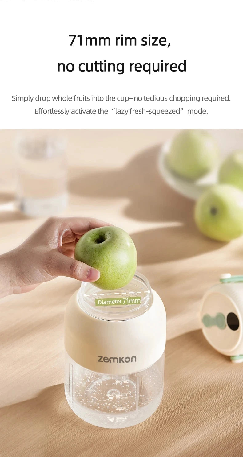 1100ML Portable Juicer Fresh Fruit Mixer 26 Blades USB Rechargeable Multifunctional Juicer Ice Crusher Smoothie Blender For Home