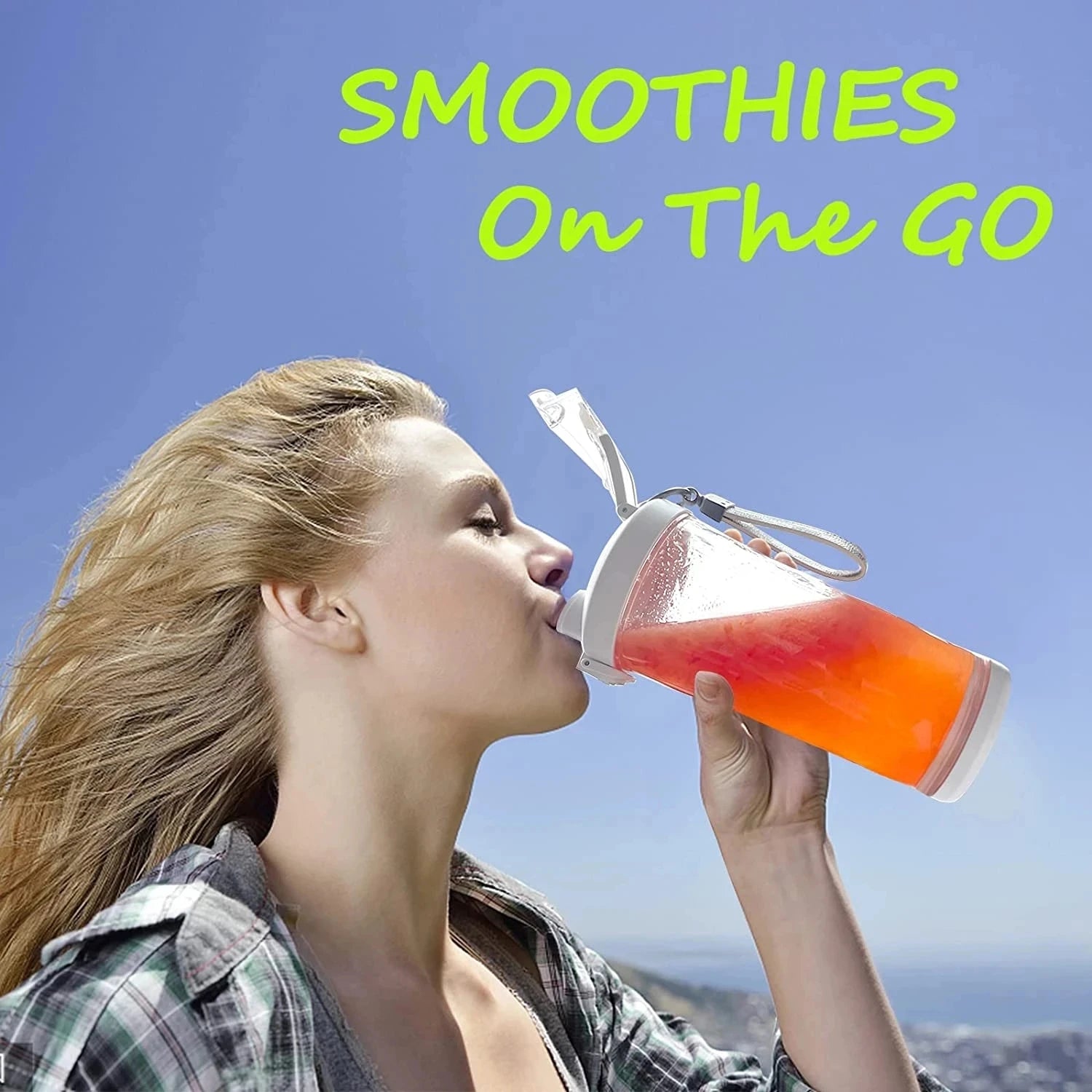 New Portable Blender 600ML Electric Juicer Fruit Mixers 4000mAh USB Rechargeable Smoothie Mini Blender Personal Juicer Colorf