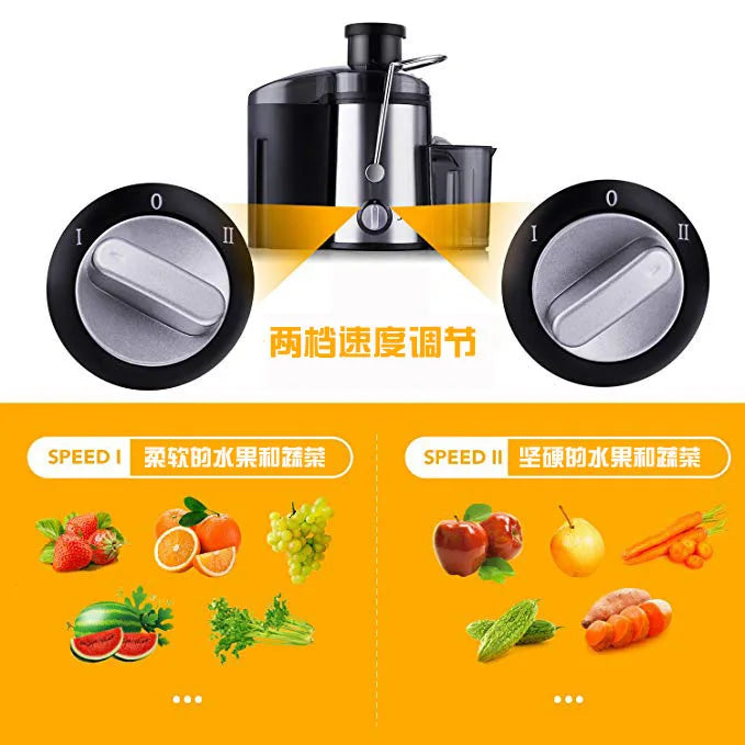 Electric Centrifugal Juicer Large Caliber Juice Extractor with Slag Juice Separation Machine for Orange And Fruit Juices