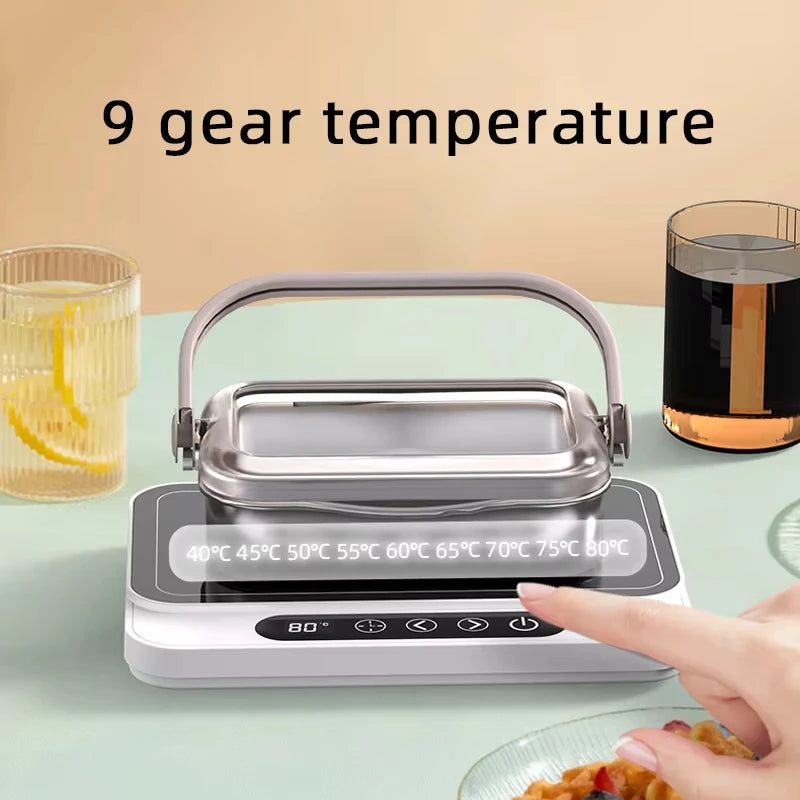 50W Cup Heater Mug Warmer Electric Hot Plate 9 Gear Temperature Warmer Coaster Heating Lunch Box Milk Coffee Home Office