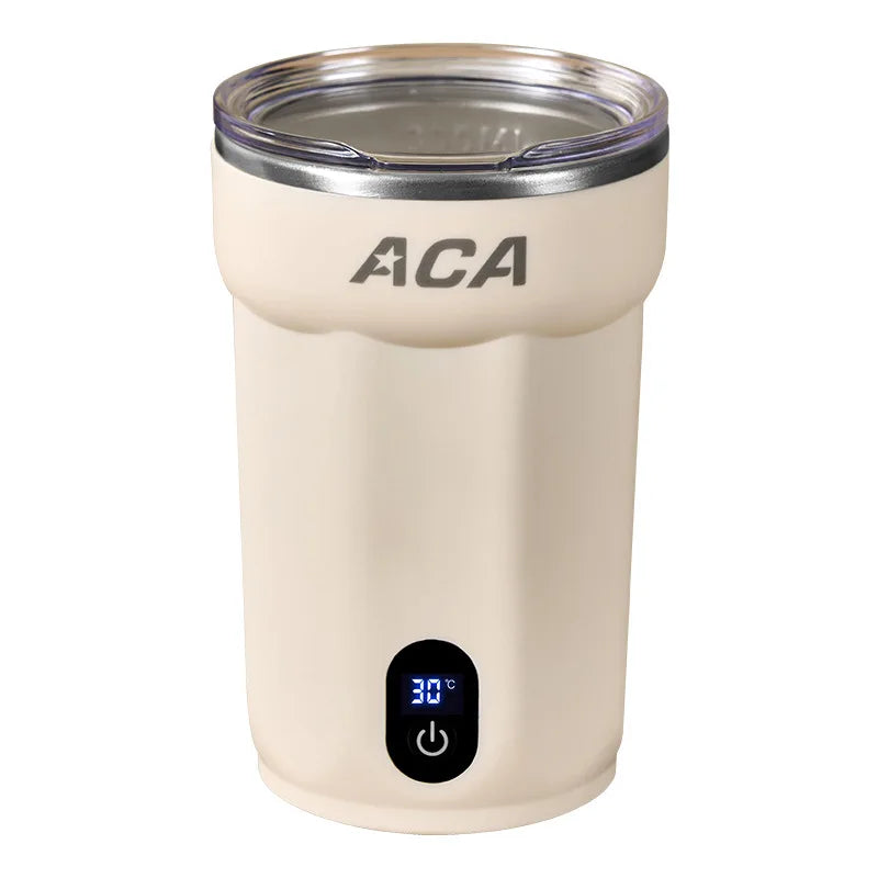 Mini Electric Automatic Magnetic Stirring Cup Smart Temperature & Battery Level Display 300ml USB-Charging Magnetic Water Cup