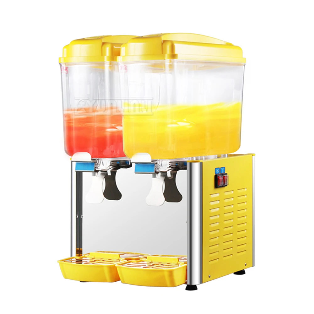 Commercial Double Cylinder Slush Machine Cold Hot Drink Dispenser Large Capacity Beverage Juicer
