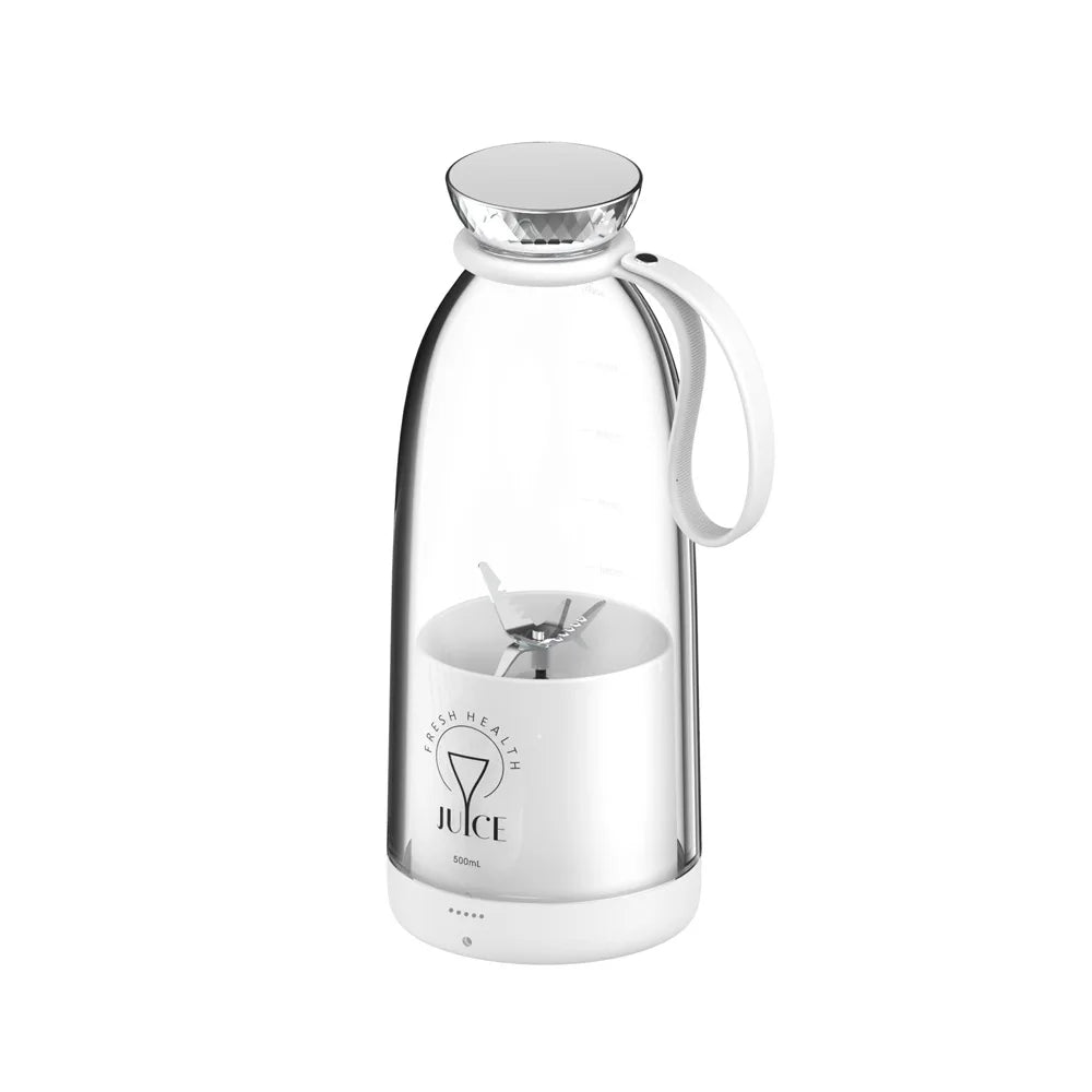 Portable USB juicer Fresh Juice Bottle Blender Plus 500ml  Wireless  Fruit Mixers 6 Blades 2400mAh Food Milkshake Ice Crush Cup