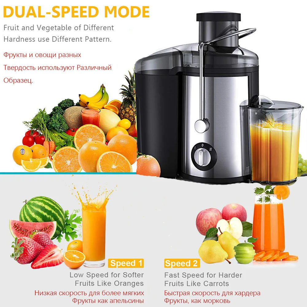 Electric Centrifugal Juicer Large Caliber Juice Extractor with Slag Juice Separation Machine for Orange And Fruit Juices