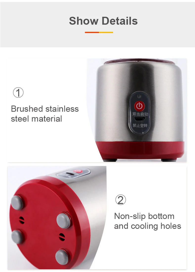 Multifunction Juicers Portable Electric Blender USB Rechargeable Electric Mixer Fruit Orange Milkshake Juice Maker Machine 450M