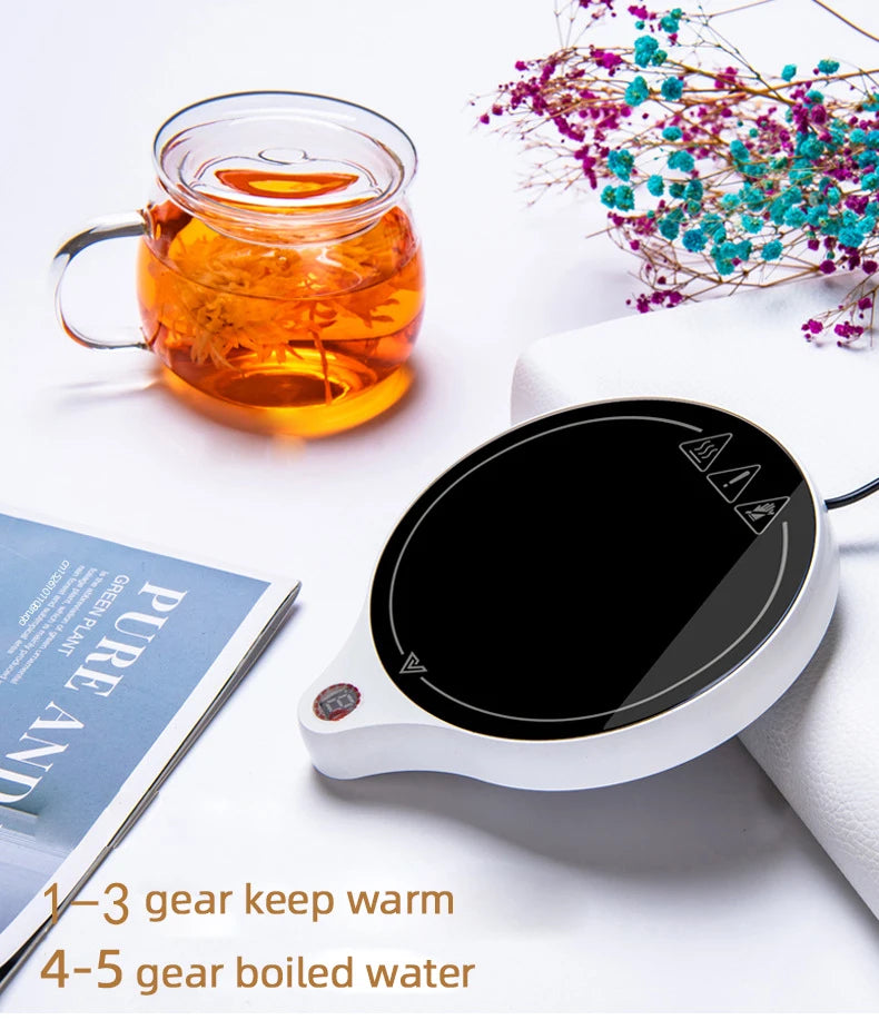 200W Electric Cup Heater Coffee Mug Warmer 100°C Hot Tea Maker Warmer Coaster Heating Pad for Milk Tea Water 110V/220V