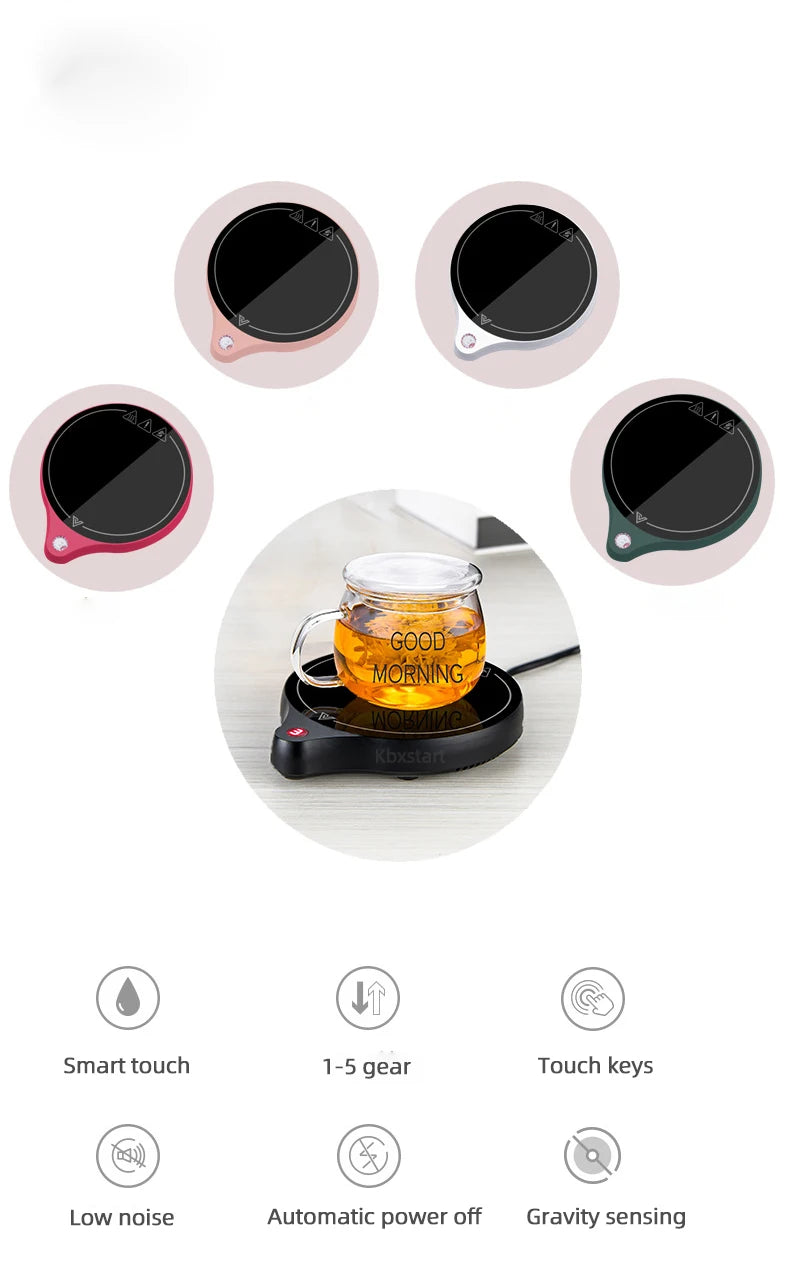 200W Electric Cup Heater Coffee Mug Warmer 100°C Hot Tea Maker Warmer Coaster Heating Pad for Milk Tea Water 110V/220V