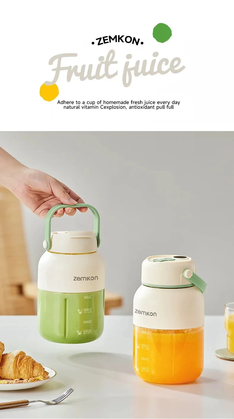 1100ML Portable Juicer Fresh Fruit Mixer 26 Blades USB Rechargeable Multifunctional Juicer Ice Crusher Smoothie Blender For Home
