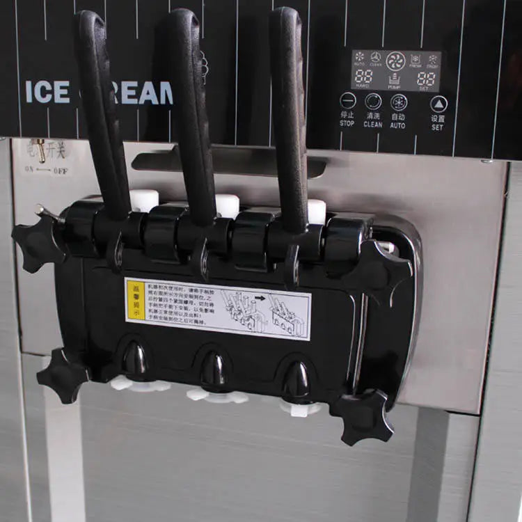 1700W Vertical Soft Serve Ice Cream Machine - Compact Commercial, Fully Automatic, Portable Stainless Steel, Easy Clean,