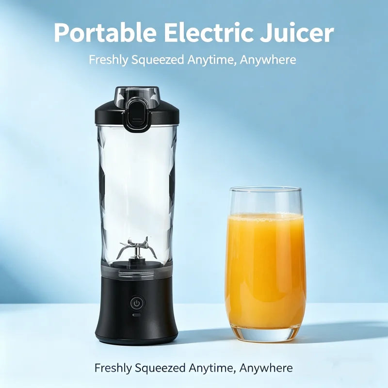 Portable Blender Electric Juicer 600ML Fruit Mixers 4000mAh USB Rechargeable Smoothie Mini Blender Multifunction Juice Maker
