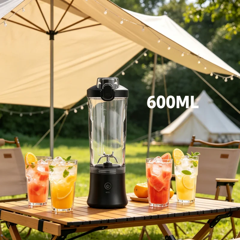 Portable Blender Electric Juicer 600ML Fruit Mixers 4000mAh USB Rechargeable Smoothie Mini Blender Multifunction Juice Maker