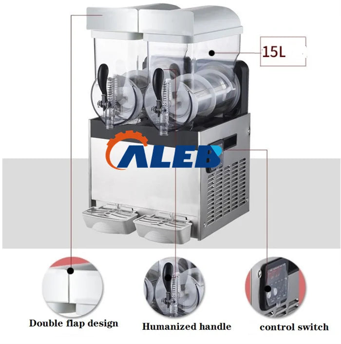 Cooling Drink Beverage Making Machine Ice Slush Blender Mixing Machine Soda Fountain Granita Drinking Machine with Vending