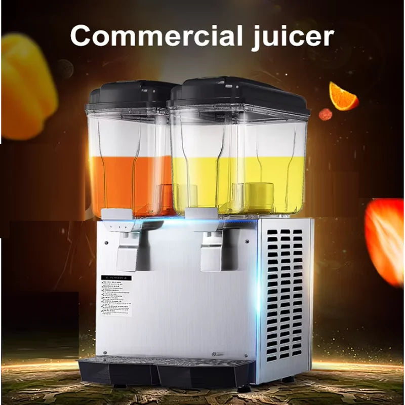 Double Can Industrial Cold Beverage Machine Buffet Frozen Orange Juice Machine