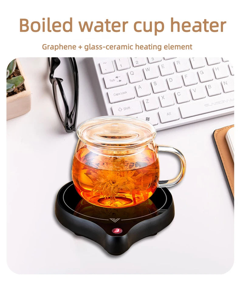 200W Electric Cup Heater Coffee Mug Warmer 100°C Hot Tea Maker Warmer Coaster Heating Pad for Milk Tea Water 110V/220V