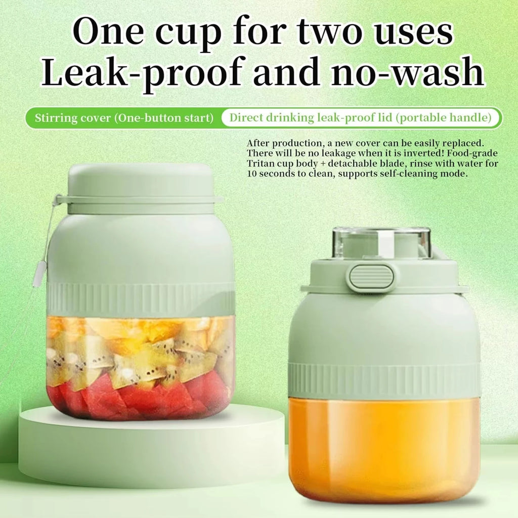 1 set of electric juicer, portable rechargeable blender for smoothies and milkshakes, suitable for office, gym, and travel