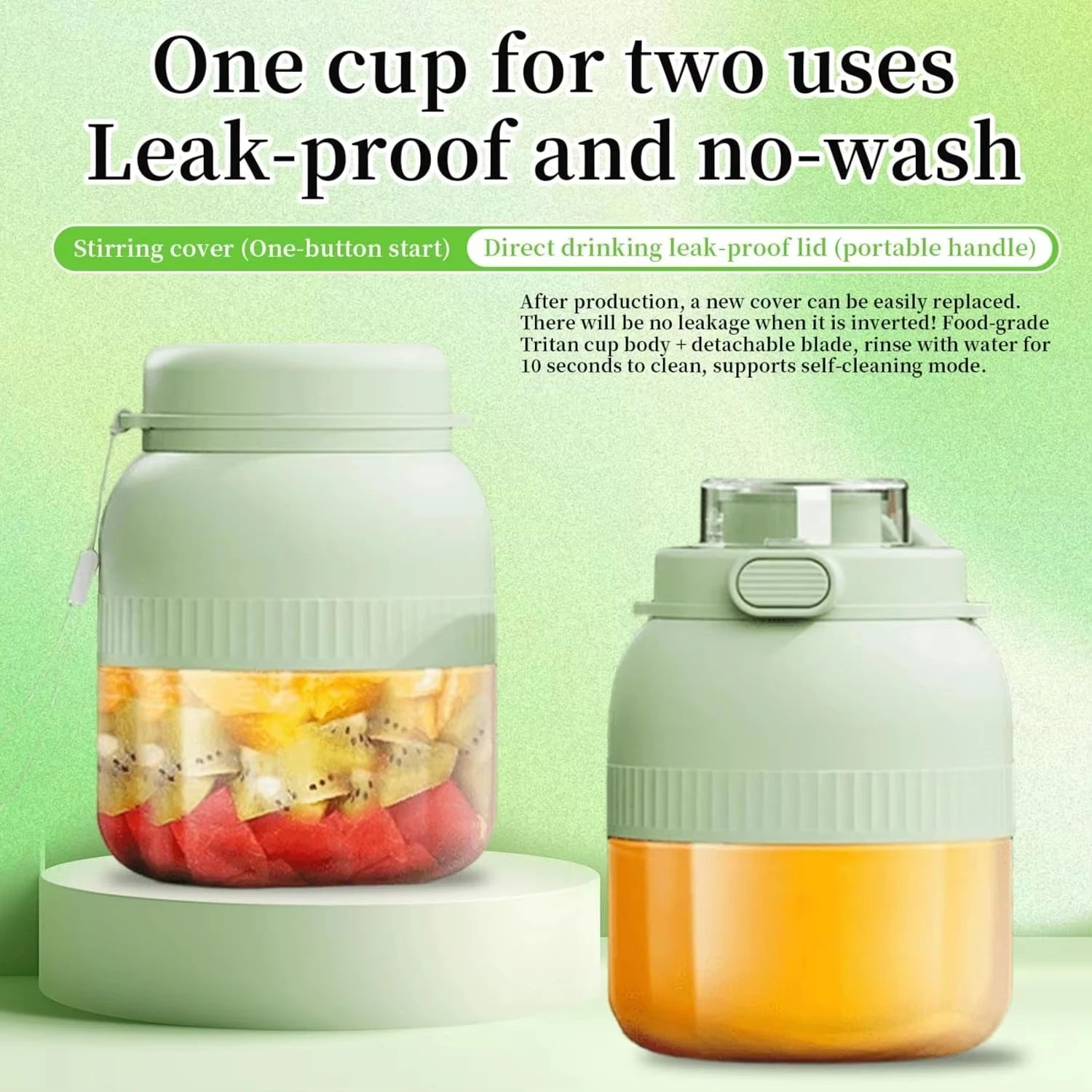 1 set of electric juicer, portable rechargeable blender for smoothies and milkshakes, suitable for office, gym, and travel