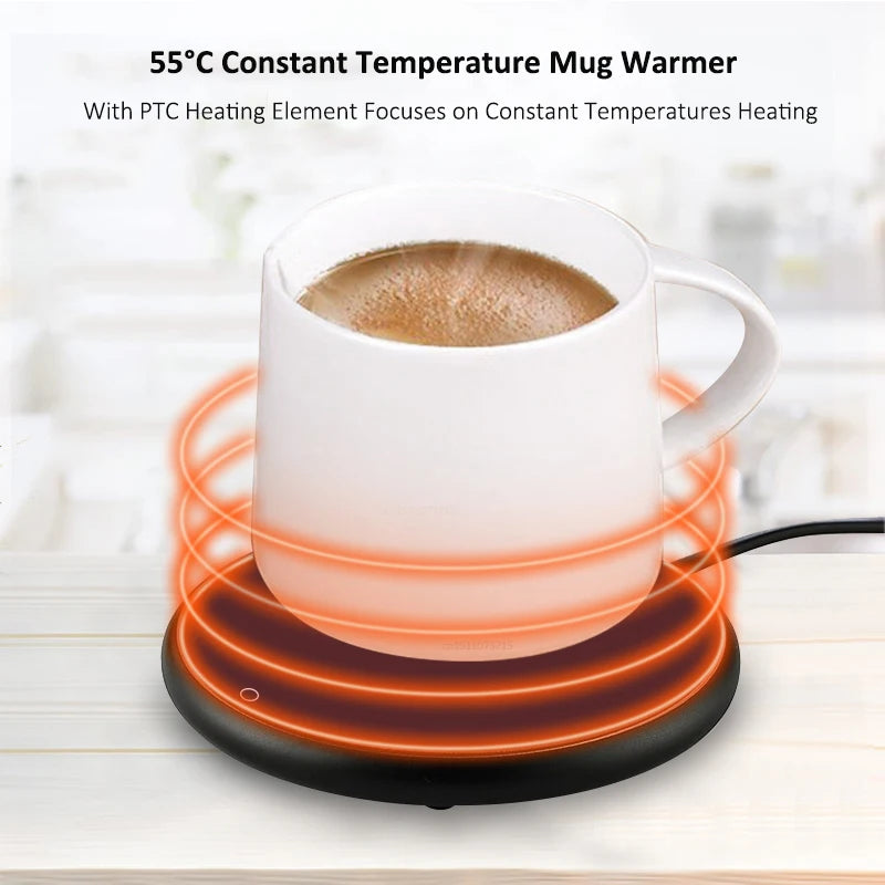 USB Cup Warmer Electric Heating Coaster Coffee Mug Warmer For Home Office Desktop Coffe Milk Tea Cup Warmer Portable Cup Heater