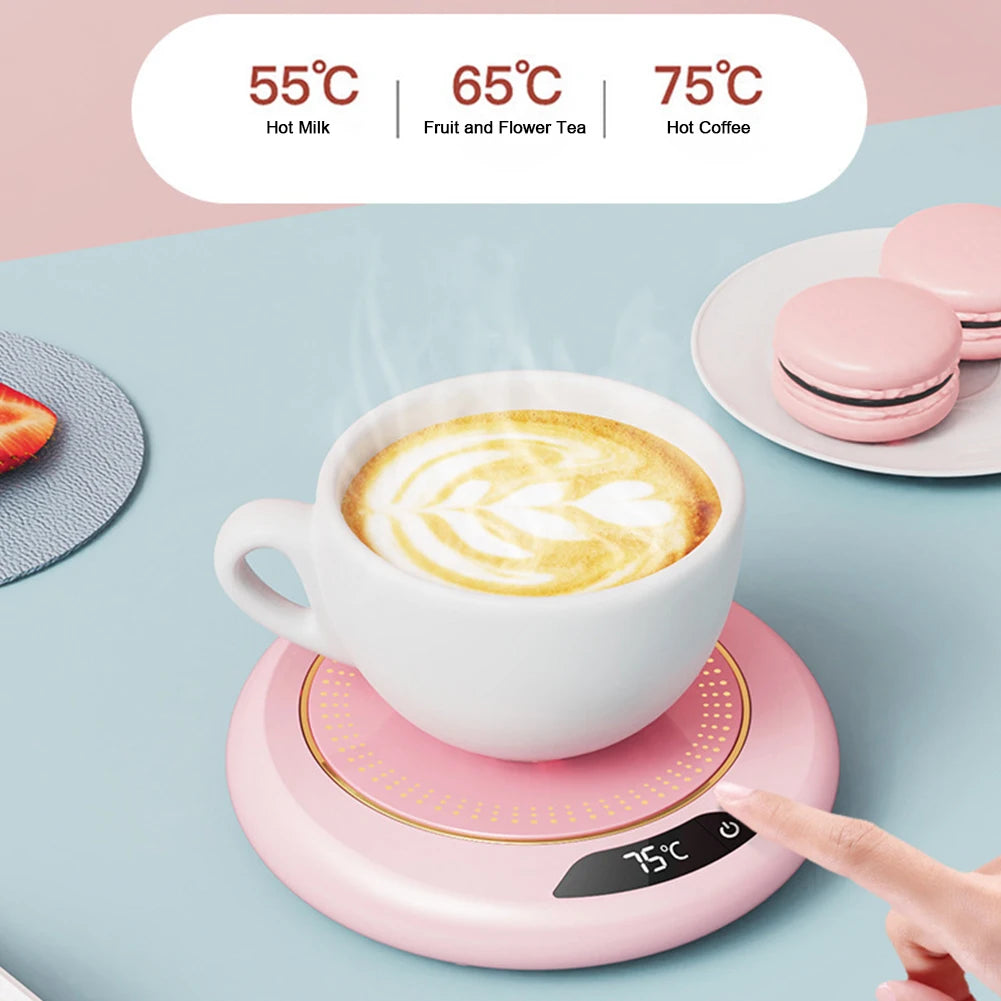 Coffee Mug Warmer Auto Shut Off Desk Mug Warmer USB Plug Electric Beverage Tea Water Milk Warmer for Travel Office Desk Home Use