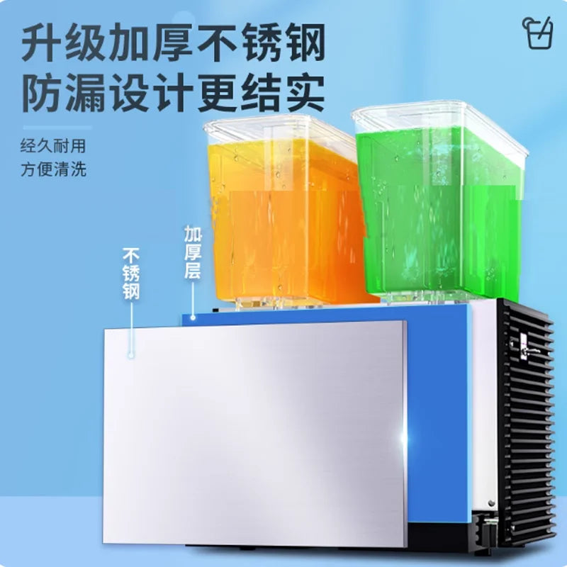 Double Can Industrial Cold Beverage Machine Buffet Frozen Orange Juice Machine