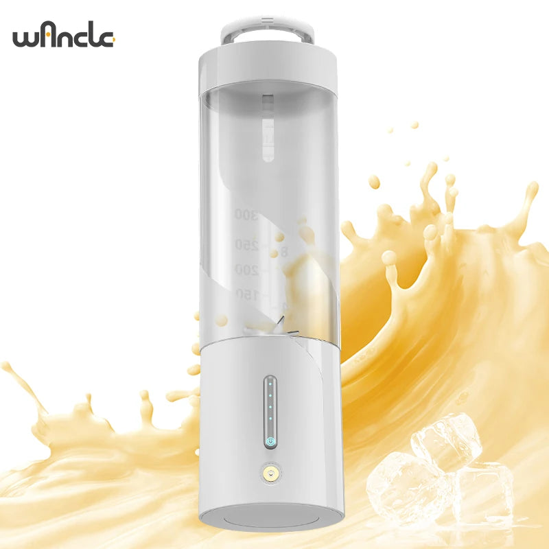 Portable Electric Juice Blender USB Rechargeable Fruit Juicer Mixer for Shakes Smoothies 450ML Househould Outdoor Juicing Cup