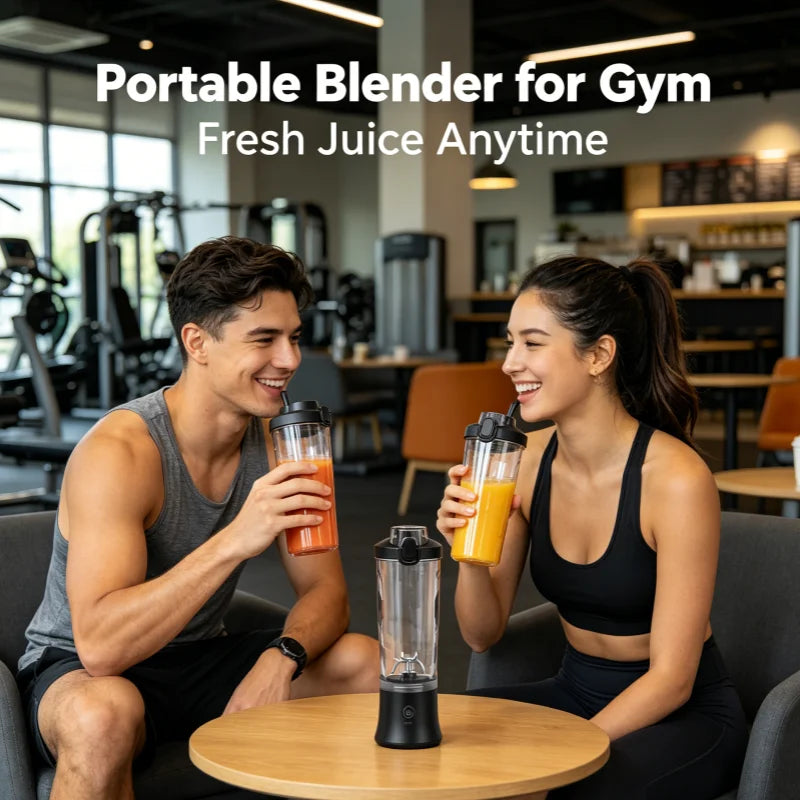 Portable Blender Electric Juicer 600ML Fruit Mixers 4000mAh USB Rechargeable Smoothie Mini Blender Multifunction Juice Maker
