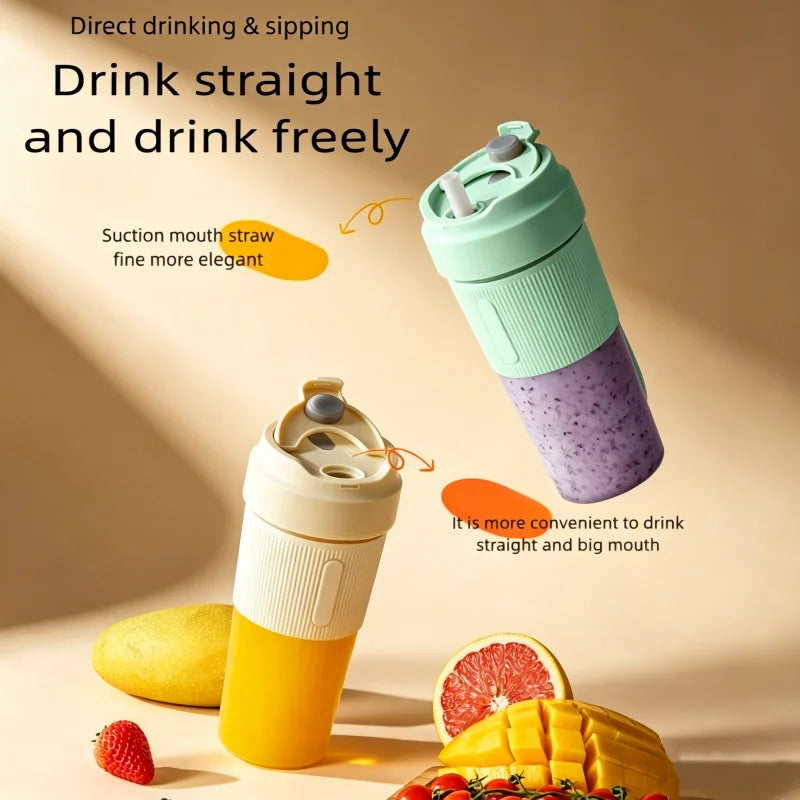 350ml Electric Juicer Cup 38 Blades Blender Milkshake Machine USB Portable Fruit Milk Mixing Tool Mini Fresh Juice Blender