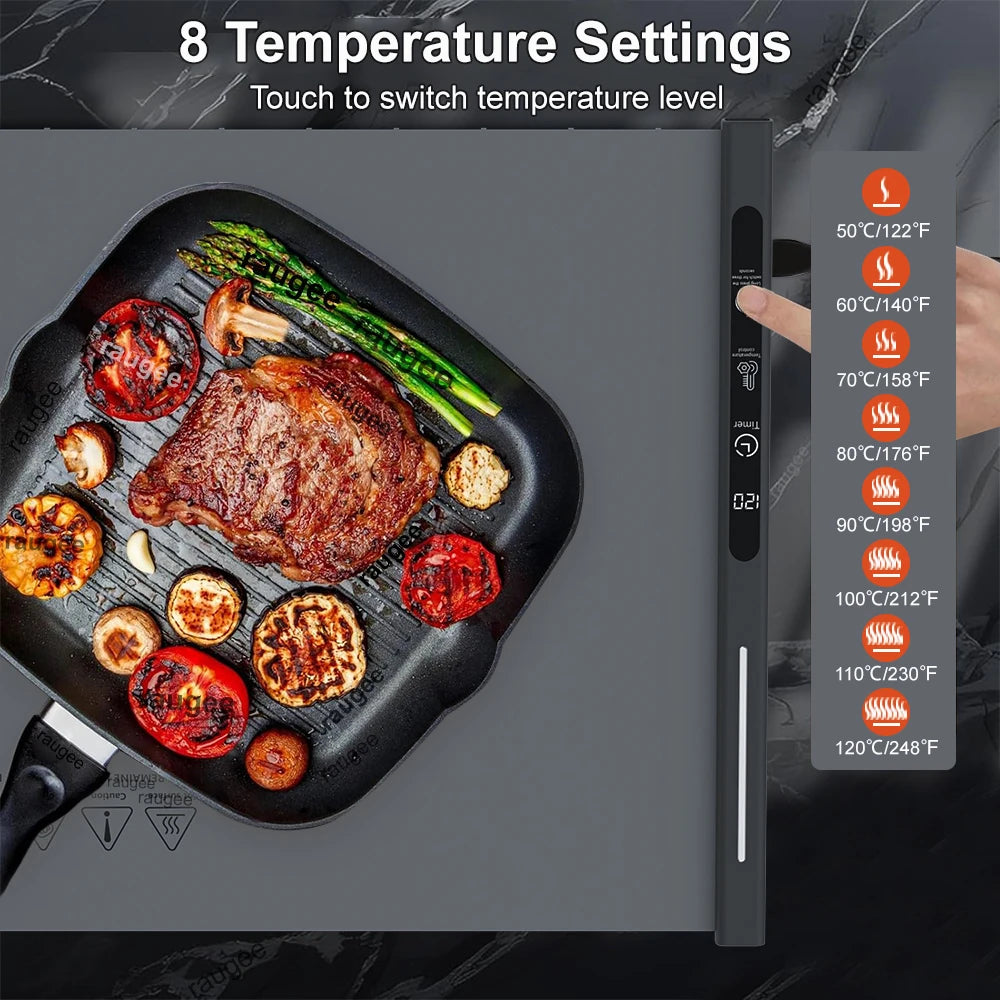 Electric Food Warmer Plate Silicone Foldable Warming Tray Portable Dining Table Food Heater Fast Heating Electric Warming Plate
