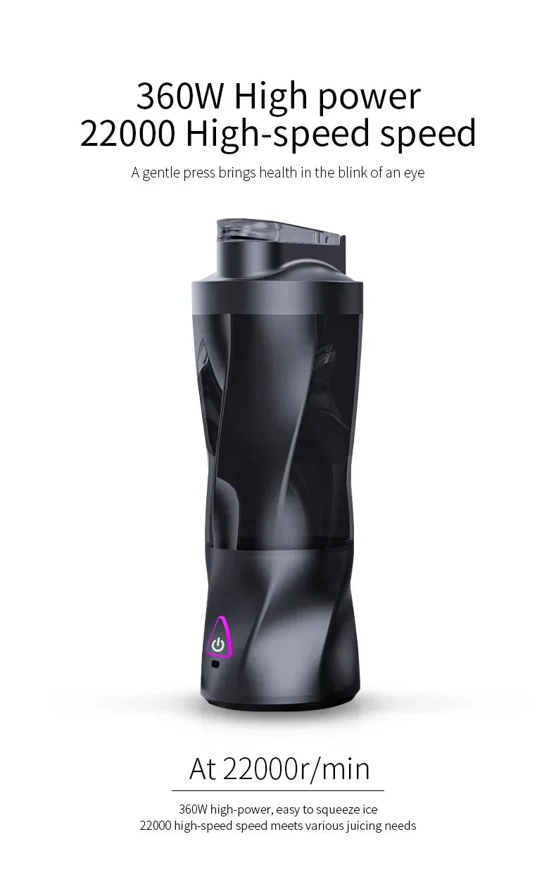 Electric Portable Juicer Fresh Fruit Mixer 700ML Multifunctional USB Rechargeable Shakes Smoothie Blender Outdoor Mixing Cup